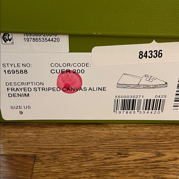 NWT Tory Burch Frayed Canvas Aline Denim Espadrille - Picture 5 of 7